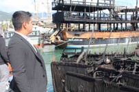 Alanya'da Yanginda Batan Teknedeki 2 Türk Bayragi Çikartildi