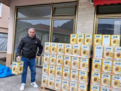 Köy Muhtari 250 Kisiye Sivi Yag Dagitti