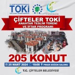Çifteler'de 205 Adet TOKI Konutunun Anahtari Teslim Edilecek
