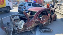 Dingili Kopan Araçtan Yola Firladi, Baska Bir Otomobil Üzerinden Geçti