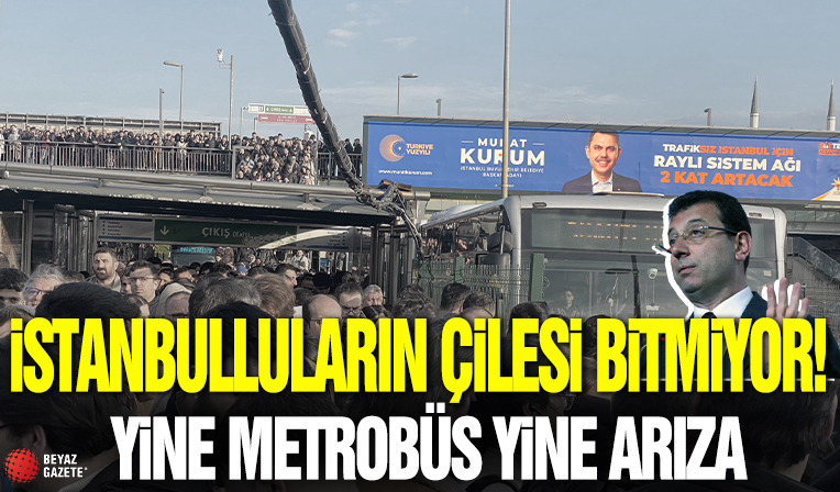 İstanbulluların çilesi bitmiyor! Yine metrobüs yine arıza