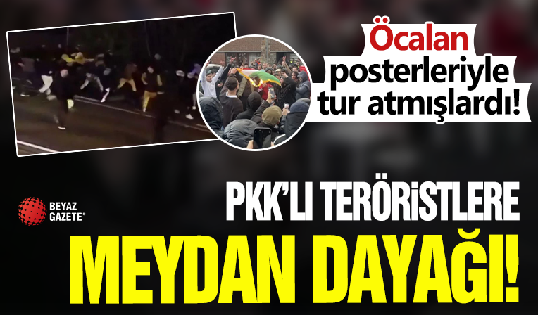 PKK'lı teröristlere meydan dayağı! Öcalan posterleriyle tur atmışlardı!