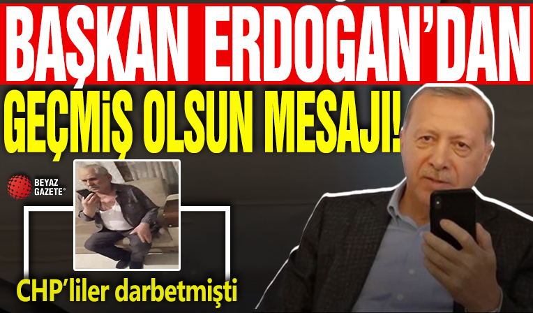 Cumhurbaşkanı Erdoğan'dan broşür dağıtırken darbedilen seçmene telefon