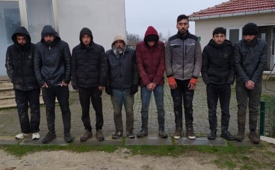 Edirne'de 8 Düzensiz Kaçak Göçmen Yakalandi