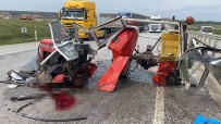 Edirne'de Kazada Ortadan Ikiye Bölünen Traktör Sürücüsü Feci Sekilde Can Verdi Haberi