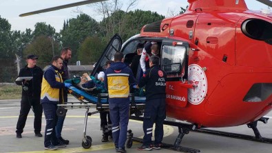 Yasli Kadin Ambulans Helikopterle Hastaneye Sevk Edildi