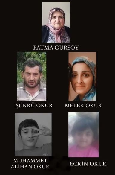 Feci kazada hayatını kaybeden 5 kişi toprağa verildi