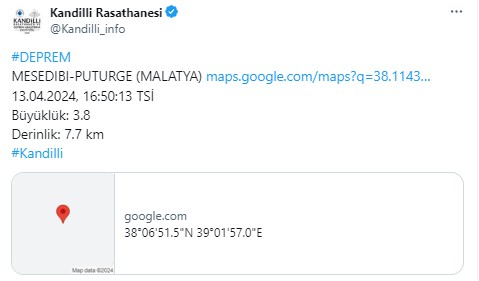 Malatya'da deprem!