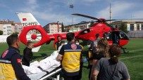 Ambulans Helikopter Nakil Bekleyen Koah Hastasi Için Havalandi