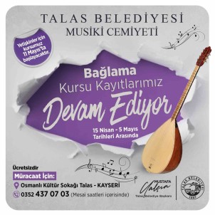 Talas Musiki Cemiyeti'nde Baglama Kursu