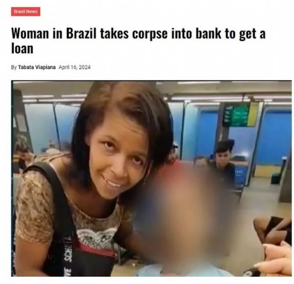 Bu kadarına da pes! Brezilyada kredi alabilmek için ölü amcasını bankaya götürdü | O anlar kamerada