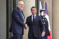 Fransa Cumhurbaskani Macron, Lübnan Basbakani Mikati Ile Görüstü