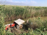 Sulama Kanalina Devrilen Traktörün Sürücüsü Yaralandi Haberi