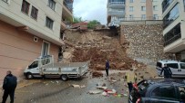Bursa'da Istinat Duvari Apartmanin Üzerine Çöktü, 2 Kisi Yaralandi