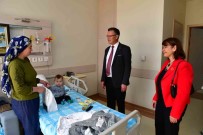 Baskan Öküzcüoglu Hastanede Tedavi Gören Çocuklarin Bayramini Kutladi Haberi