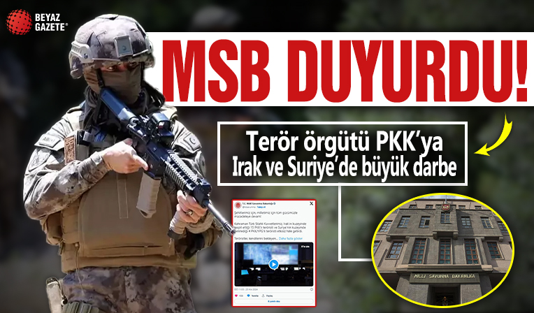 Terör örgütü PKK'ya Irak ve Suriye'de büyük darbe! MSB duyurdu: Etkisiz hale getirildiler!