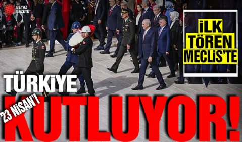 Türkiye 23 Nisan'ı kutluyor! 23 Nisan törenleri TBMM Atatürk anıtında yapılan törenle başladı