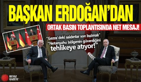 Ankara'da kritik zirve... Erdoğan ve Steinmeier'den önemli açıklamalar