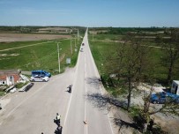 Edirne'de Jandarmasindan Dron Destekli Trafik Denetimi