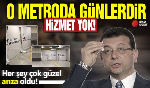 O metroda günlerdir hizmet yok! Her şey çok güzel arıza oldu