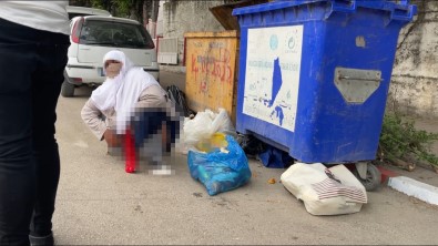 Bilecik'te Dilenci Kadin Zabitan Kurtulmak Için Sokak Ortasina Tuvaletini Yapti