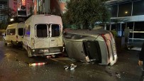 Sariyer'de Kontrolden Çikan Otomobil Yan Yatti Açiklamasi 2 Yarali