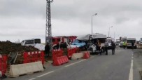 Silivri'de işçi servisi kaza yapt! Çok sayıda yaralı var