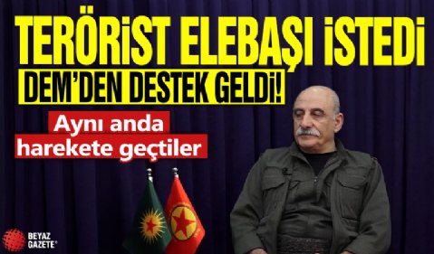 Terörist elebaşı istedi DEM'den destek geldi! Aynı anda harekete geçtiler