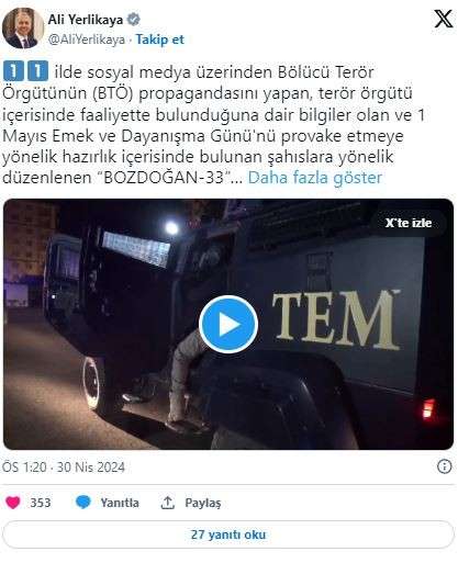 11 ilde terör operasyonu! 1 Mayıs provokasyonu önlendi