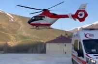 Van'da Ambulans Helikopter 'Solunum Sikintisi' Olan Hasta Için Havalandi