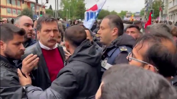 TİP'li provokatör iş başında! Erkan Baş polisleri hedef aldı