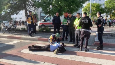 Karaman'da Motosiklet Ile Bisikletin Karistigi Kazada 2 Kisi Yaralandi
