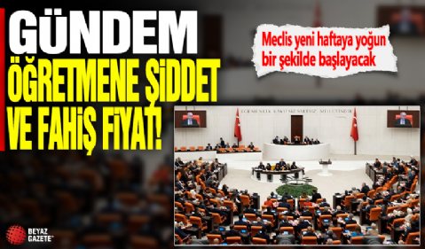 Meclis'te gündem haftaya yoğun başlıyor: Öğretmene şiddet ve fahiş fiyat düzenlemesi