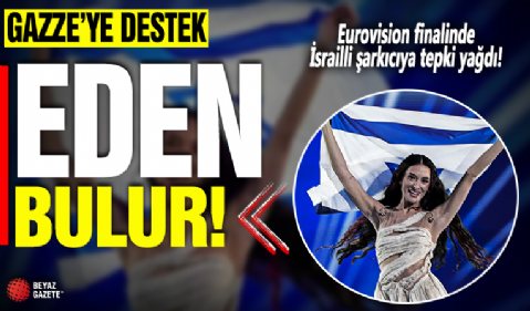 Soykırımcı İsrail'in temsilcisi Eden Golan'a Eurovision'un final gecesinde tepki: Şarkı söylediği sırada Filistin sloganları