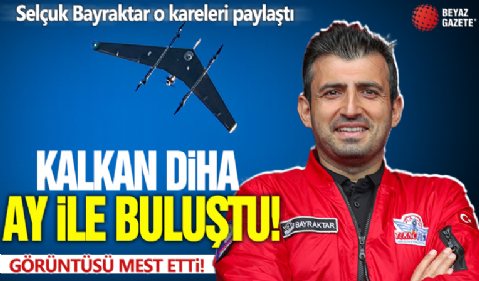 Kalkan Diha ay ile buluştu! Görüntüsü mest etti...