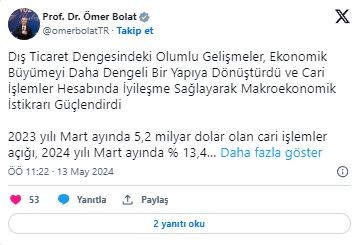 Cari açık geriliyor! Bakan Bolat: İhracattaki artış ve ithalattaki azalış trendi devam edecek