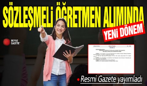 Sözleşmeli öğretmen istihdamına yönelik mülakat puanı kararı Resmi Gazete'de yayımlandı