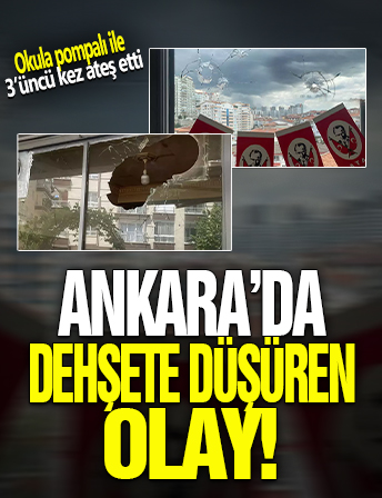 Ankara'da dehşete düşüren olay! Okula pompalı ile 3'üncü kez ateş etti