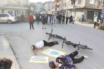Bisikletliler, Önce Sessiz Sürüs Yapti Ardindan Kazada Ölen Bisiklet Sürücüsünü Andi