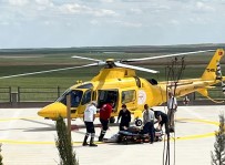 Kalp Krizi Geçiren Hasta Için Helikopter Ambulans Havalandi