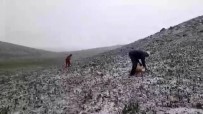 Tunceli'de Mayisin Ortasinda Kar Yagdi