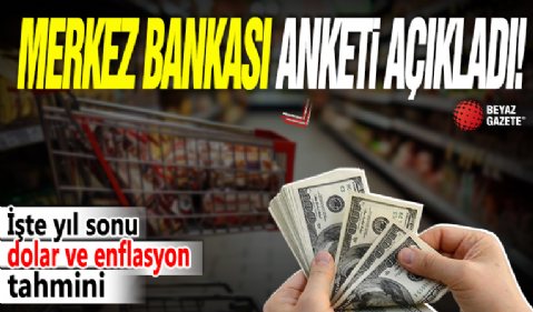 Merkez Bankası anketi açıkladı: İşte yıl sonu dolar ve enflasyon tahmini