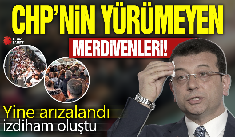 Yürümeyen merdiven! Metrobüs durağında arızalanan yürüyen merdiveni izdihama dönüştü