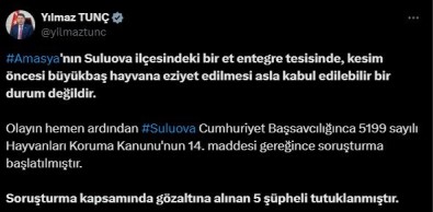 Büyükbas Hayvana Eziyet Edilmesi Olayinda 5 Süpheli Tutuklandi