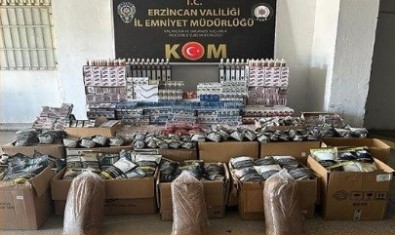 Erzincan'da 1 Milyon 250 Bin TL Degerinde Kaçak Ürünler Ele Geçirildi