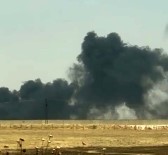 Nusaybin Ilçesinde Kuru Otlarin Oldugu Alan Ve Sinir Hattinda Ekili Bugday Küle Döndü