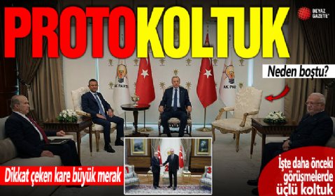 Başkan Erdoğan ve CHP lideri Özgür Özel görüşmesinde dikkat çeken kare! Sol taraftaki koltuk neden boştu?