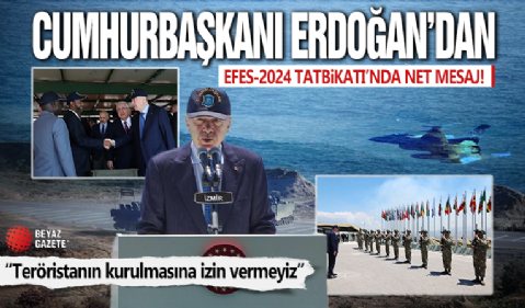 Başkan Erdoğan tatbikat alanında: EFES-2024 Tatbikatı nefes kesti! Sahile çıkarma yaptılar
