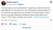 Cumhurbaşkanı Yardımcısı Yılmaz: Büyüme performansımızı 15 çeyrektir kesintisiz sürdürüyoruz