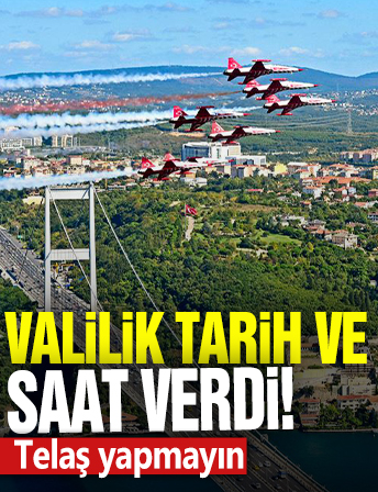 Valilik tarih ve saat verdi! Telaş yapmayın